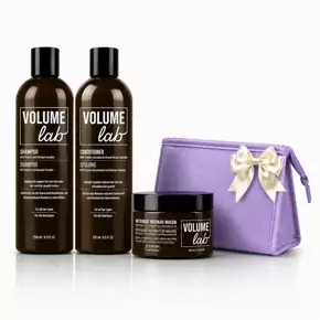 Sommarrea! Volume Lab baskit: Schampo och balsam + GÅVA (Hårinpackning + Necessär)!