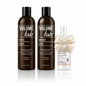 Försommarrea! Volume Lab-kit för minskat håravfall och ökad hårväxt: Schampo och Balsam + PRESENT (Lyxig ceramidolja för återställning av skadat hår)!