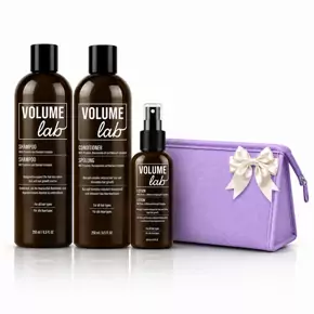 Sommarrea! Volume Lab baspaket: Schampo och Balsam + PRESENT (Lotion + Necessär)!