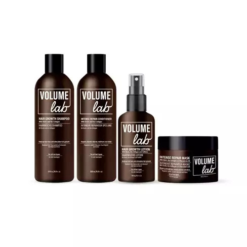 Volume LAB system för förnyelse av hårtillväxt med biotin och koffein för långsamt växande, slitet hår