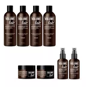 MEGA hårbox! Volume LAB system för förnyelse av hårtillväxt med biotin och koffein för långsamt växande, slitet hår