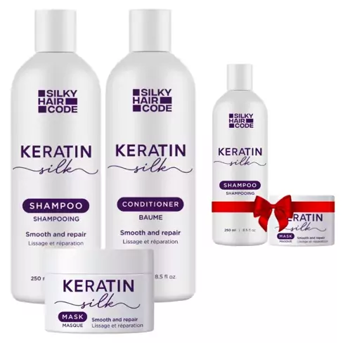 SOMMARREA! ÅTERUPPBYGGANDE KERATIN- BEHANDLING - FÖR ALLA HÅRTYPER OCH LÄNGDER + Det andra setet gratis!