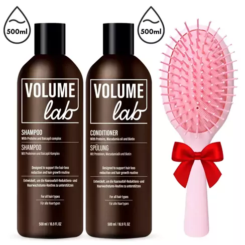 SOMMARREA! Volume Lab MAX set: Shampoo (500ml) och Conditioner (500 ml) + PRESENT (Hårborste)!