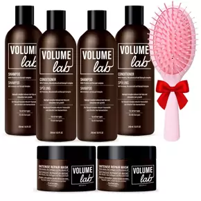 SOMMARREA! VOLUME LAB intensivt håråterställnings- och återfuktande set + GÅVA: hårborste!