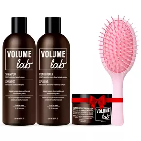 SOMMARREA! Volume Lab grunduppsättning: Shampoo och Conditioner + GÅVA (Hårinpackning + Hårborste)!