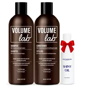 Volume Lab baspaket: Schampo och Balsam + PRESENT (Professionellt elixir för att återställa hårets struktur)!