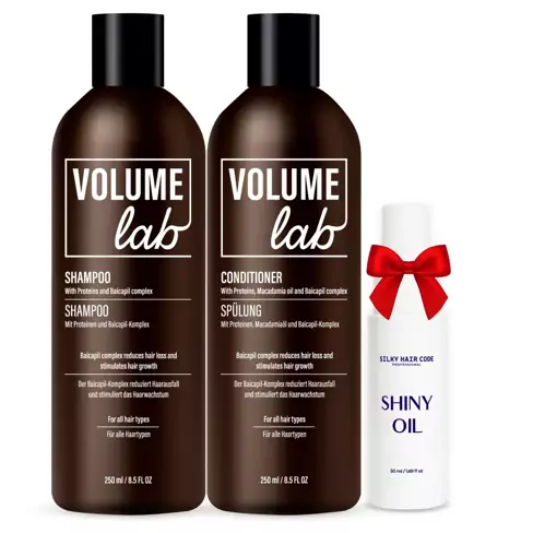 Volume Lab baspaket: Schampo och Balsam + PRESENT (Professionellt elixir för att återställa hårets struktur)!