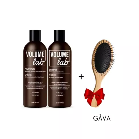 Volume Lab grunduppsättning: Shampoo och Conditioner + GÅVA: hårborste!