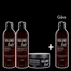 Volume Lab hela uppsättningen: Shampoo, Conditioner, Mask + Shampoo som gåva